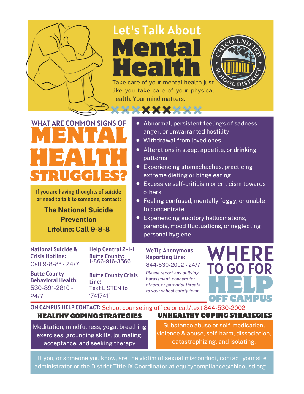 Mental Health Resources. Call teh National Suicide Prevention Lineline: Call 9-8-8