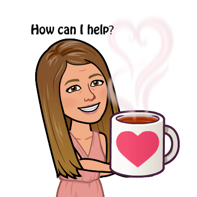 Cartoon Counselor holding a cup with text, 