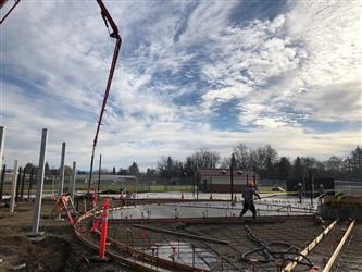 Photo of construction at CHS
