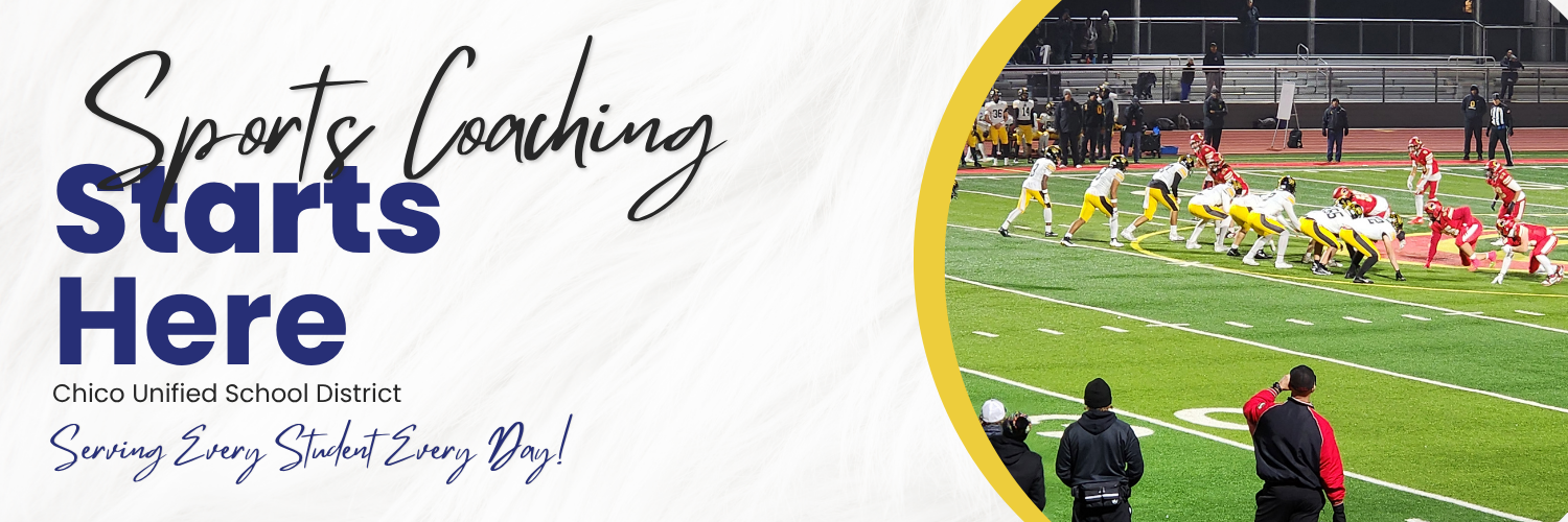 Photo of football team on the field with text, 