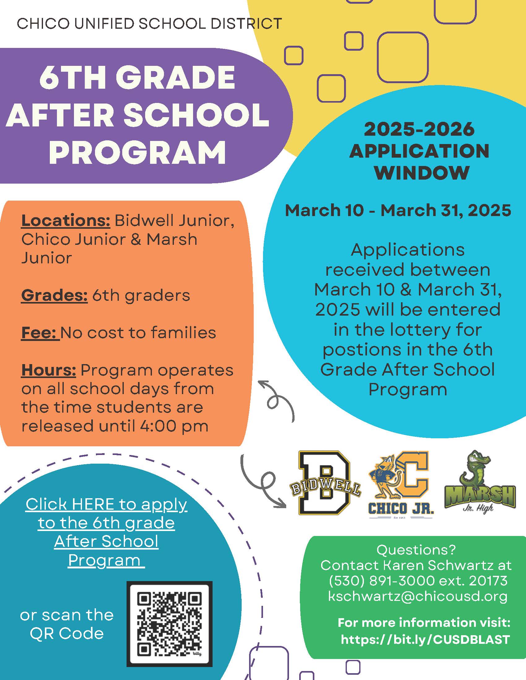 2025-2026 6th grade after school program details