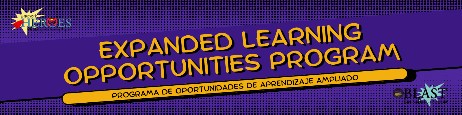Expanded Learning Opportunities Program with Homework Heroes and BLAST Logos
