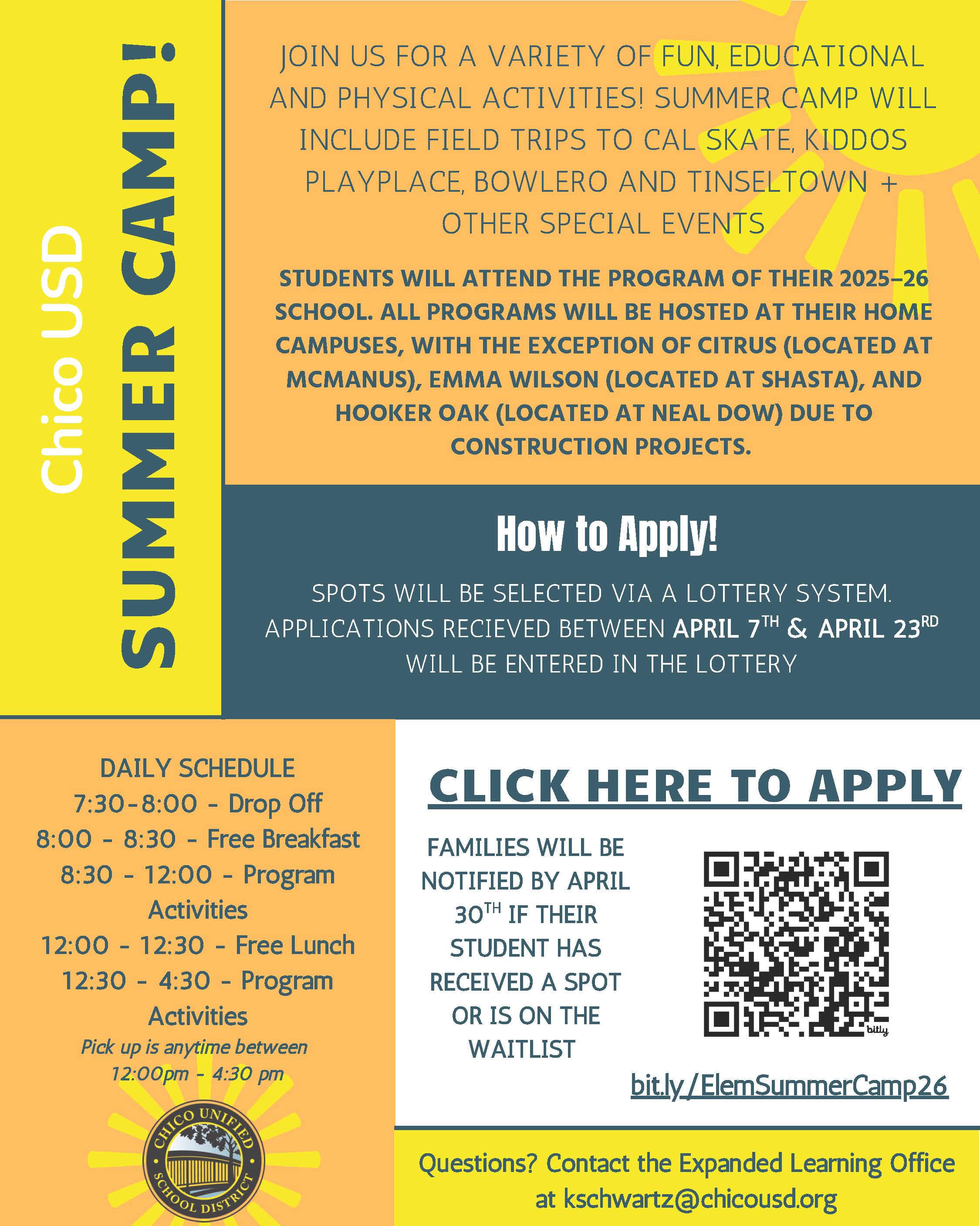 Elementary Camp Flyer 2026