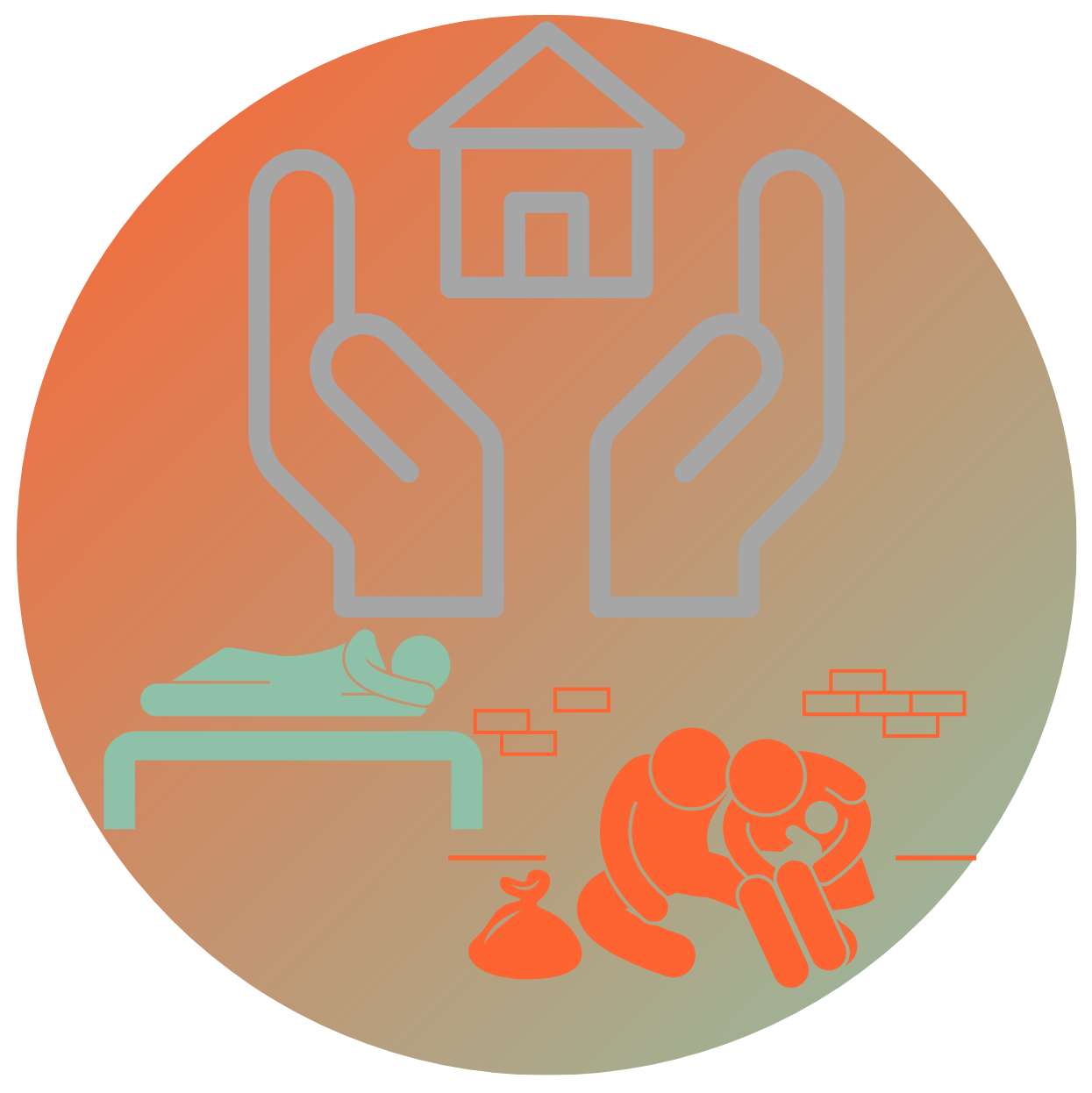Graphic of two people