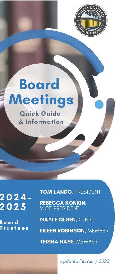 CUSD Board Meeting Quick Information Brochure