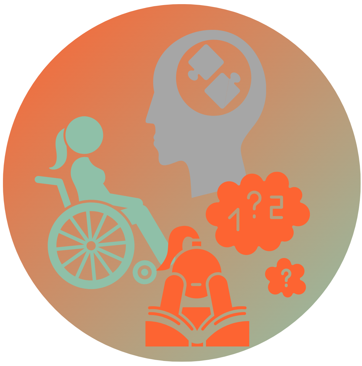 Graphic of two people
