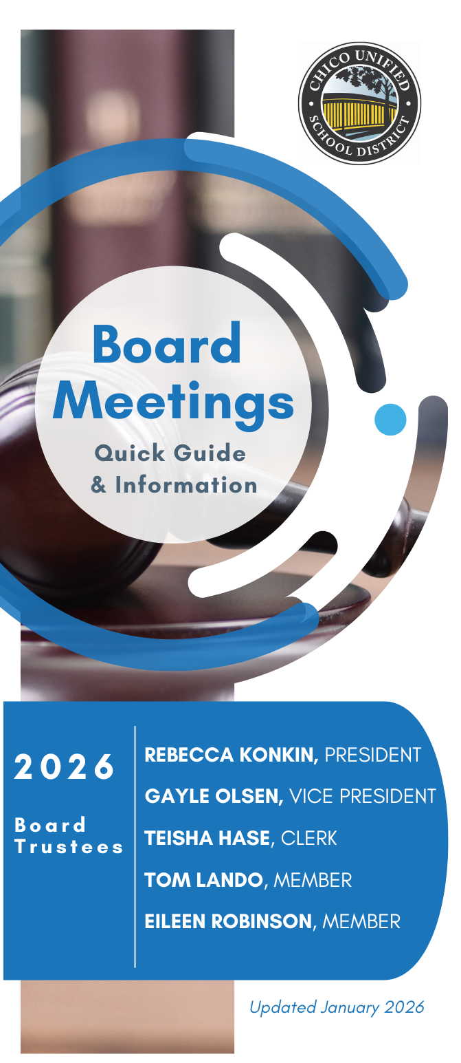 CUSD Board Meeting Quick Information Brochure