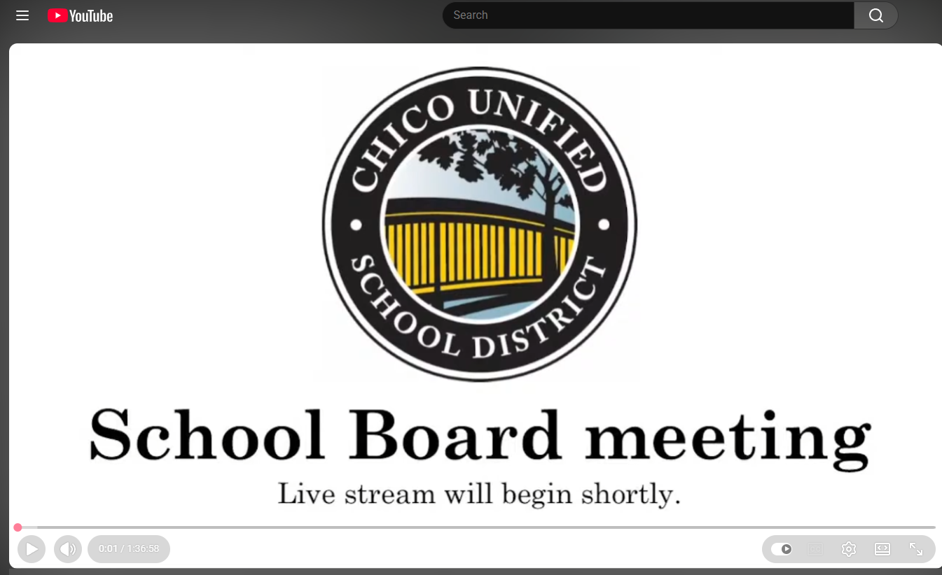 Screenshot of Board Meeting 