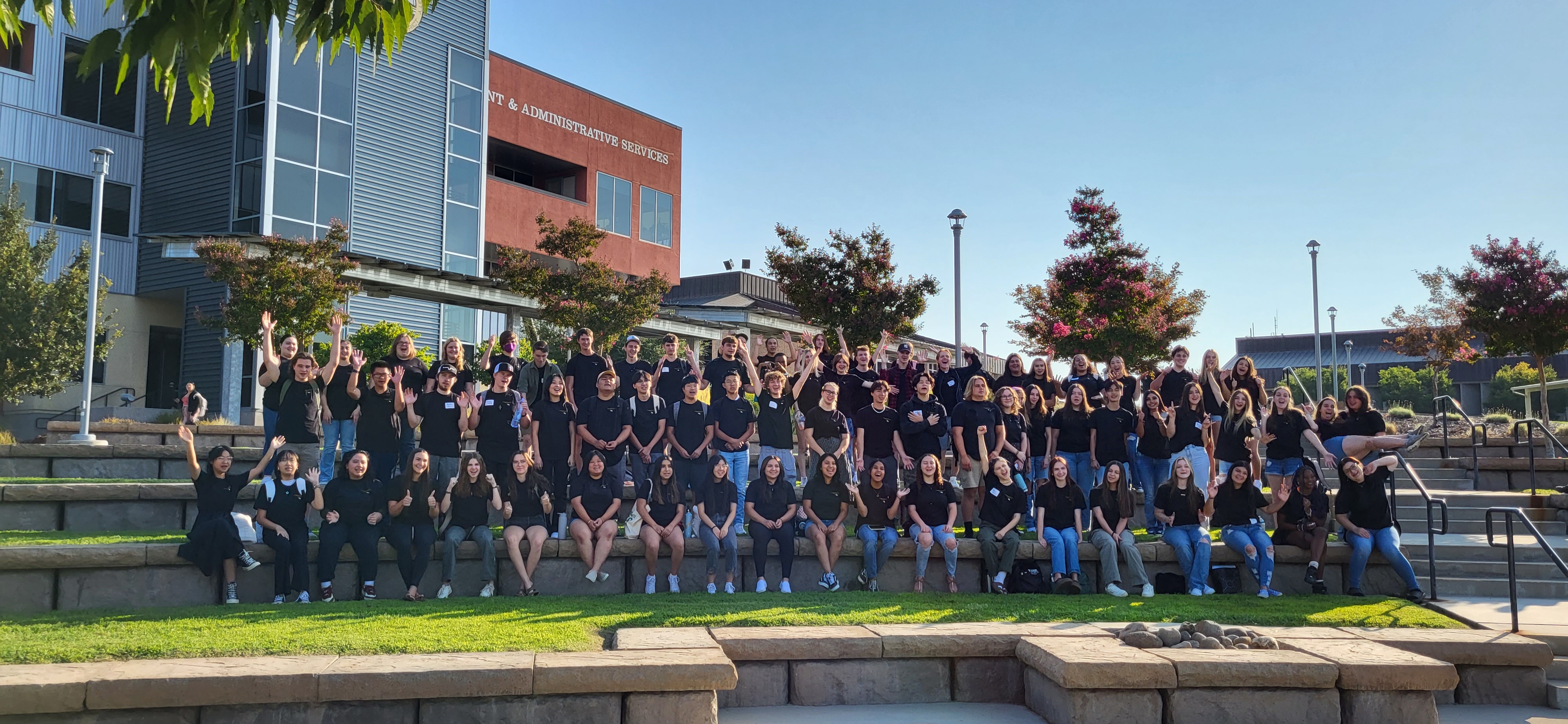 Photo of students standing in front of Butte College