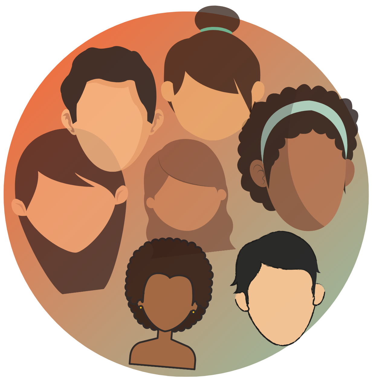 Graphic of two people